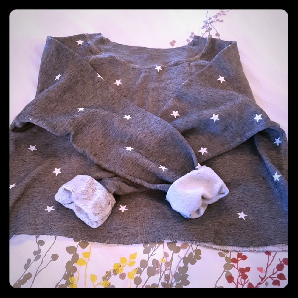 Wildfox cropped star sweatshirt